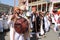 Ethiopian men and women celebrating the 123rd anniversary of Ethiopia`s victory of Adwa over the invading Italian force