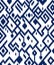 Ethnic abstract geometric ikat pattern in blue and white, vector