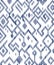 Ethnic abstract geometric ikat worn out pattern in blue and white, vector