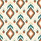 Ethnic abstract ikat art. Seamless pattern in tribal,