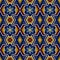 Ethnic art huichol repeat seamless pattern