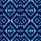 Ethnic blue seamless pattern