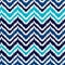 Ethnic blue and white ikat abstract geometric chevron pattern, vector