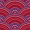 Ethnic circle shapes seamless geometric pattern.