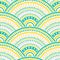 Ethnic circle shapes seamless geometric pattern.