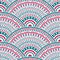 Ethnic circle shapes seamless geometric pattern.