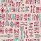 Ethnic colorful seamless pattern. Doodle maya hand drawn ancient vintage style