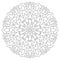 Ethnic element mandala. Circular pattern coloring page for