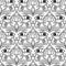 Ethnic eyes seamless pattern. Ornamental abstract background. Tribal decorative repeat backdrop. Black and white hand drawn