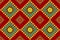 Ethnic floral fabric pattern composed into a seamless diamond shape, for curtain design, print, retro tile pattern, carpet,
