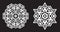 Ethnic Fractal Mandala Vector looks like Snowflake or Maya Aztec