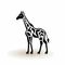 Ethnic Giraffe Silhouette With Tribal Designs - Creative Commons Attribution Logo