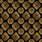 Ethnic gold hand painted seamless pattern. Abstract african golden background. Tribal aztec texture.