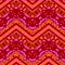 Ethnic hand drawn pattern with zigzag lines