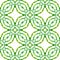 Ethnic hand painted  pattern. Green exquisite
