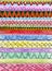 Ethnic handmade abstract native pattern. Colorful image painted markers and pencils