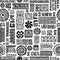 Ethnic handmade ornament, seamless pattern for