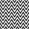 Ethnic ikat abstract geometric chevron pattern in black and white, vector