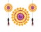 Ethnic mandalas indu style hanging