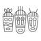 Ethnic masks flat icons