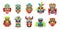 Ethnic masks. Ritual, ceremonial tribal mexican indian or african colorful masks, aboriginal zulu or aztec idols with