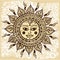 Ethnic ornamental sun