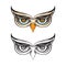 Ethnic Owl Bird Eyes Drawing Wisdom Ornament Illustration