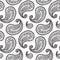 Ethnic paisley seamless pattern in vector. Endless abstract design background.