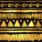 Ethnic pattern in gold and black colors