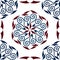 Ethnic pattern with swirls and triangles. Stylized template, flower, mandala . hexagonal pattern, decorative elements