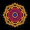 Ethnic Psychedelic Fractal Mandala Vector Meditation looks like