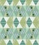 Ethnic seamless patchwork pattern in green tones. Geometric tribal ornament