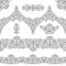 Ethnic seamless pattern borders,elements.Swirls,revival