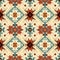 Ethnic Southwestern Design Tile Background With Multidirectional Pattern