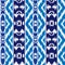 Ethnic striped blue seamless pattern