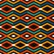 Ethnic and tribal bright seamless surface pattern with rhombuses and lines. Diamonds motif. Repeated geometric figures
