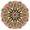 Ethnic tribal round ornament. Colorful mandala for meditation.