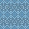 Ethnics geometric blue flower seamless in blue background for fabric