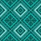 Ethnics geometric green flower seamless in green background for fabric