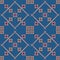 Ethnics pattern with geometric seamless in blue background for fabric