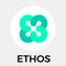 Ethos vector logo. The people-powered blockchain platform and crypto currency.