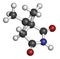 Ethosuximide anticonvulsant drug molecule. Used in treatment of absence seizures