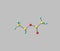 Ethyl acetate molecule isolated on grey