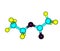 Ethyl acetate molecule isolated on white