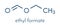 Ethyl formate ethyl methanoate molecule. Skeletal formula.