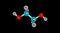 Ethylene glycol molecular structure isolated on black