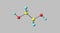 Ethylene glycol molecular structure isolated on grey