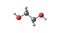 Ethylene glycol molecular structure isolated on white