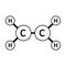 Ethylene molecule icon