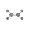 Ethylene molecule structure vector icon symbol isoalted on white background